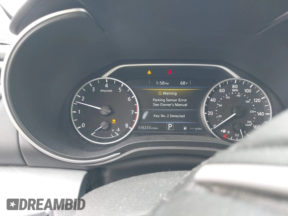 2017 Nissan Maxima SV with VIN 1N4AA6AP2HC416244, listed as a IAAI auction lot 41440680 with 116,233 mi miles and . Bid and sale history available at DreamBid. Image 7.