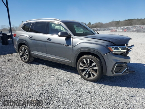 2022 Volkswagen Atlas SEL Premium R-Line with VIN 1V2FR2CA1NC501595, listed as a Copart auction lot 47357345 with 47,354 mi miles and Salvage title. Bid and sale history available at DreamBid. Image 4.
