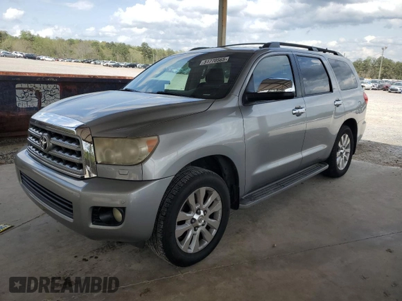 2008 Toyota Sequoia Platinum with VIN 5TDZY67AX8S013378, listed as a Copart auction lot 51770565 with 320,489 mi miles and Clean Title. Bid and sale history available at carsss.com. Image 1.