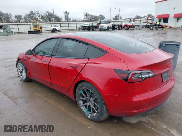 2021 Tesla Model 3 Long Range with VIN 5YJ3E1EB2MF079595, listed as a IAAI auction lot 41621546 with 45,616 mi miles. Bid and sale history available at carsss.com. Image 3.