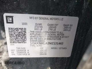 2021 GMC Acadia SLE with VIN 1GKKNKLA2MZ131463, listed as a IAAI auction lot 41451637 with 71,675 mi miles and . Bid and sale history available at DreamBid. Image 9.