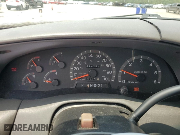 1997 Ford F-150 XL with VIN 1FTEX17L1VNB55769, listed as a Copart auction lot 58901715 with 174,234 mi miles and Salvage title. Bid and sale history available at DreamBid. Image 9.