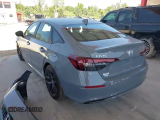 2025 Honda Civic Sport with VIN 2HGFE2F54SH542602, listed as a IAAI auction lot 42068927 with 7,110 mi miles and . Bid and sale history available at DreamBid. Image 3.