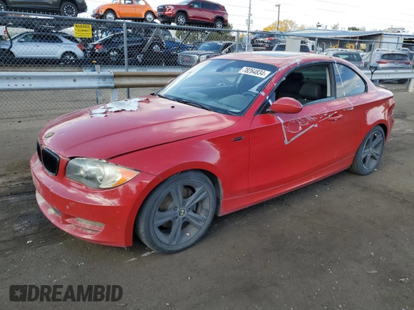 2009 BMW 1 Series 128i with VIN WBAUP93599VF48992, listed as a Copart auction lot 78264834 with Not provided miles and Clean title. Bid and sale history available at DreamBid. Image 1.