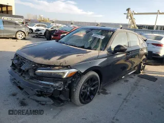 2025 Honda Civic Sedan Sport with VIN 2HGFE2F57SH533022, listed as a Copart auction lot 85594774 with 1,396 mi miles and Salvage Title. Bid and sale history available at carsss.com. Image 1.
