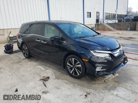 2020 Honda Odyssey Elite with VIN 5FNRL6H91LB032529, listed as a Copart auction lot 47424275 with 54,500 mi miles and Salvage Title. Bid and sale history available at DreamBid. Image 4.