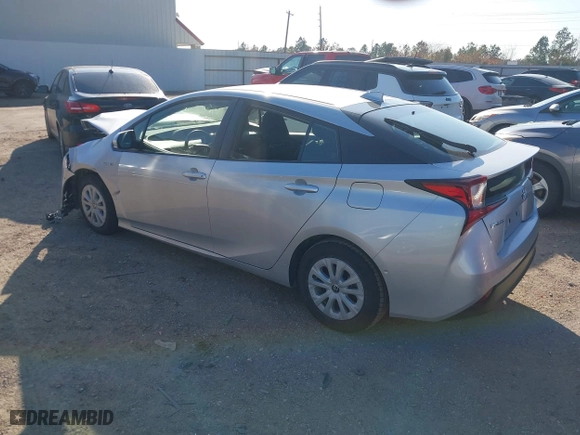 2022 Toyota Prius L Eco with VIN JTDKAMFU5N3189130, listed as a IAAI auction lot 41155935 with 44,253 mi miles. Bid and sale history available at carsss.com. Image 3.