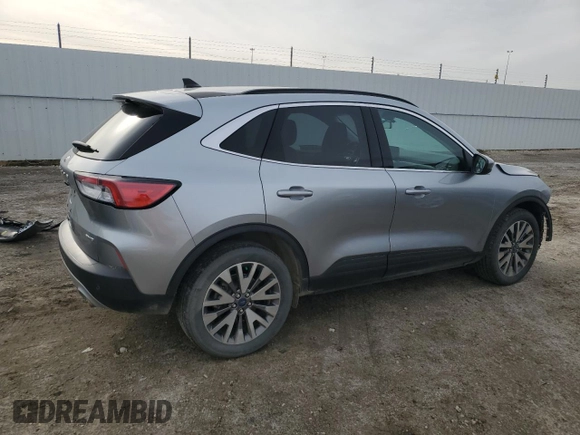2022 Ford Escape Titanium with VIN 1FMCU9J94NUB02822, listed as a Copart auction lot 53014685 with 35,285 mi miles and Salvage title. Bid and sale history available at DreamBid. Image 3.