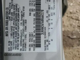 2008 Lincoln MKZ z VIN 3LNHM26T68R660278, wystawiony jako Copart lot #57466535 z przebiegiem 114 461 mil mil oraz Szkoda całkowita • Salvage title. Historia ofert i sprzedaży dostępna na DreamBid. Obrazek 12.