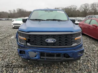 2024 Ford F-150 STX with VIN 1FTEW2KP1RFA60745, listed as a Copart auction lot 43377715 with 15,781 mi miles and Salvage Title. Bid and sale history available at carsss.com. Image 5.
