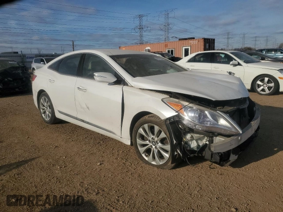 2013 Hyundai Azera with VIN KMHFG4JG7DA320596, listed as a Copart auction lot 82573004 with 137,699 mi miles and Salvage Title. Bid and sale history available at carsss.com. Image 4.
