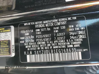2014 Hyundai Santa Fe с VIN 5XYZUDLB1EG168635, выставлен на аукционе Copart как лот 59431885 с пробегом 128 135 миль миль и Чистый • Clean title. История ставок и продаж доступна на DreamBid. Изображение 13.