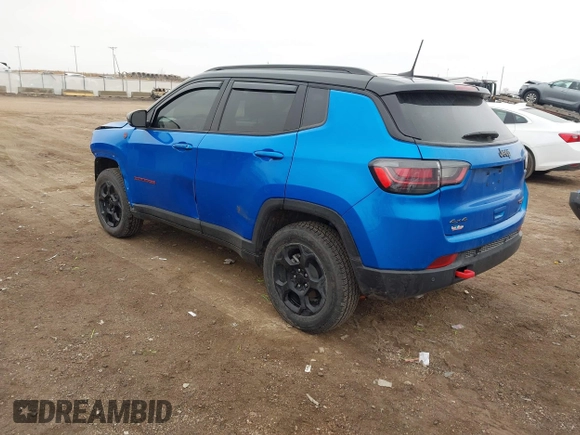 2023 Jeep Compass Trailhawk with VIN 3C4NJDDN8PT551998, listed as a IAAI auction lot 41188039 with 6,531 mi miles and . Bid and sale history available at DreamBid. Image 3.