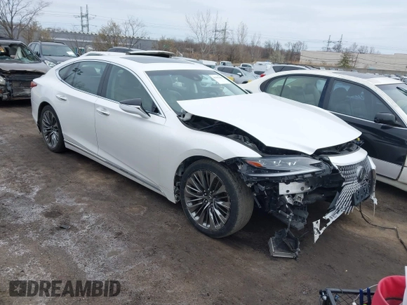 2018 Lexus LS with VIN JTHC51FF2J5002867, listed as a IAAI auction lot 41901468 with 102,602 mi miles. Bid and sale history available at carsss.com. Image 1.