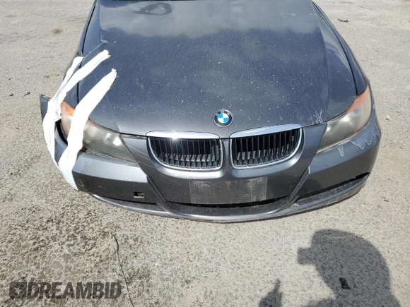 2007 BMW 3 Series 328i with VIN WBAVC53587FZ78834, listed as a Copart auction lot 51612355 with Not provided miles and Salvage title. Bid and sale history available at DreamBid. Image 12.