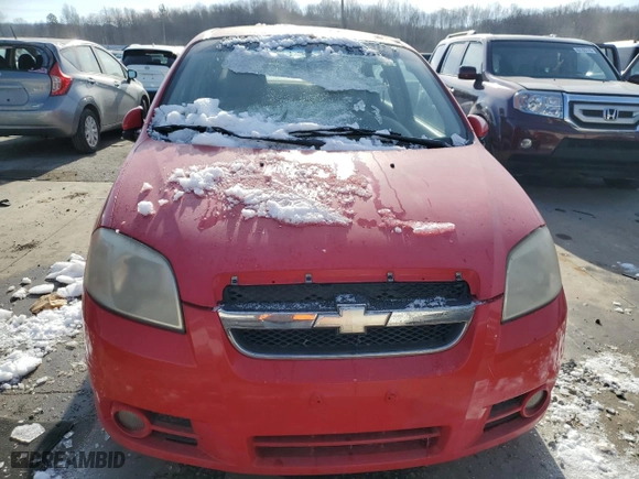2009 Chevrolet Aveo LT w/2LT with VIN KL1TG56E89B326212, listed as a Copart auction lot 41868155 with 0 mi miles and Clean Title. Bid and sale history available at carsss.com. Image 5.