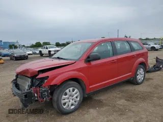 2015 Dodge Journey SE z VIN 3C4PDCAB4FT683322, wystawiony jako Copart lot #58050165 z przebiegiem 125 784 mil mil oraz Szkoda całkowita • Salvage title. Historia ofert i sprzedaży dostępna na DreamBid. Obrazek 1.