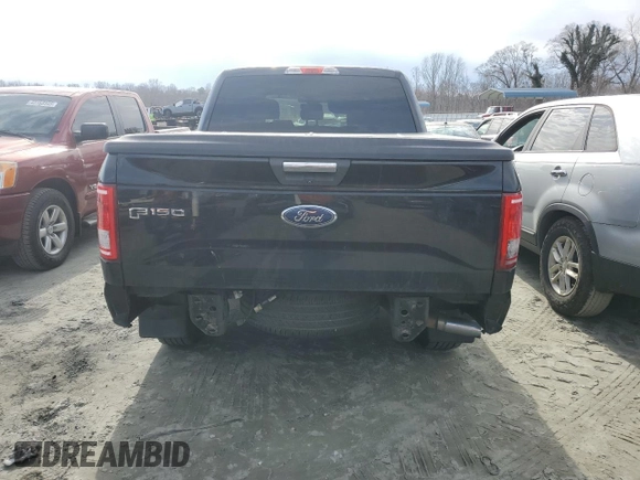 2015 Ford F-150 XL with VIN 1FTEW1CP7FFC11124, listed as a Copart auction lot 41777125 with 105,215 mi miles and Salvage title. Bid and sale history available at DreamBid. Image 6.