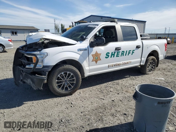 2019 Ford F-150 with VIN 1FTEW1P44KKD50970, listed as a Copart auction lot 56162645 with 153,050 mi miles and Salvage title. Bid and sale history available at DreamBid. Image 1.