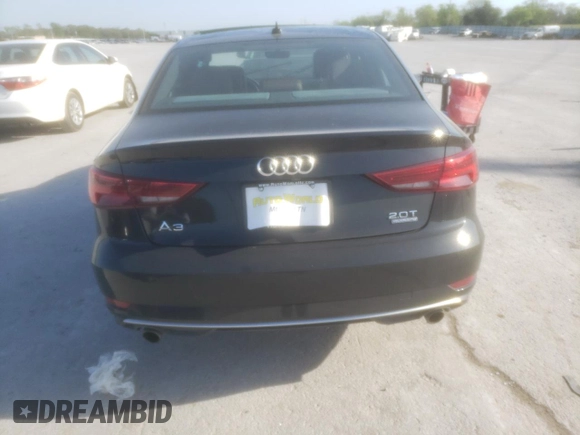 2017 Audi A3 Sedan Premium with VIN WAUB8GFF0H1017955, listed as a Copart auction lot 50989414 with 45,566 mi miles and Salvage Title. Bid and sale history available at carsss.com. Image 6.