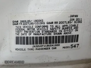 2011 Mitsubishi Lancer ES z VIN JA32U2FU1BU041668, wystawiony jako Copart lot #51096345 z przebiegiem 119 508 mil mil oraz Szkoda całkowita • Salvage title. Historia ofert i sprzedaży dostępna na DreamBid. Obrazek 15.