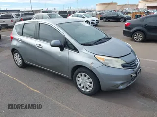 2014 Nissan Note S Plus with VIN 3N1CE2CPXEL397412, listed as a IAAI auction lot 42655342 with 101,308 mi miles and . Bid and sale history available at DreamBid. Image 1.