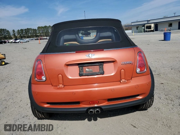 2006 MINI Convertible S with VIN WMWRH33576TF89127, listed as a Copart auction lot 49763365 with 150,446 mi miles and Salvage title. Bid and sale history available at DreamBid. Image 6.