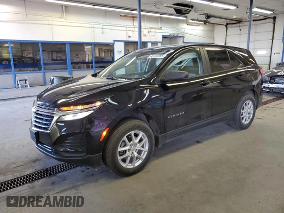 2022 Chevrolet Equinox LS z VIN 2GNAXSEV2N6146938, wystawiony jako Copart lot #46163765 z przebiegiem 10 693 mil mil oraz Szkoda całkowita • Salvage title. Historia ofert i sprzedaży dostępna na DreamBid. Obrazek 1.