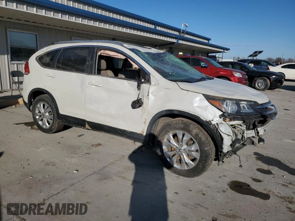 2014 Honda CR-V EX-L with VIN 5J6RM4H76EL102083, listed as a Copart auction lot 48851435 with 0 mi miles and Salvage Title. Bid and sale history available at carsss.com. Image 4.