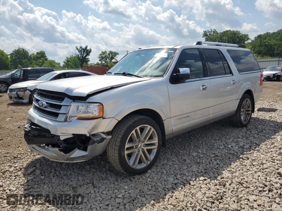 2017 Ford Expedition Max Platinum with VIN 1FMJK1MT5HEA77126, listed as a Copart auction lot 62304745 with 106,039 mi miles and Salvage title. Bid and sale history available at DreamBid. Image 1.