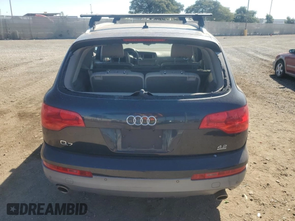 2007 Audi Q7 with VIN WA1AV74L97D047639, listed as a Copart auction lot 58095115 with 143,789 mi miles and Clean title. Bid and sale history available at DreamBid. Image 6.