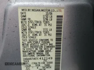 2007 Nissan Frontier SE с VIN 1N6AD07U07C412149, выставлен на аукционе Copart как лот 50151935 с пробегом 111 461 миль миль и Списание • Salvage title. История ставок и продаж доступна на DreamBid. Изображение 14.