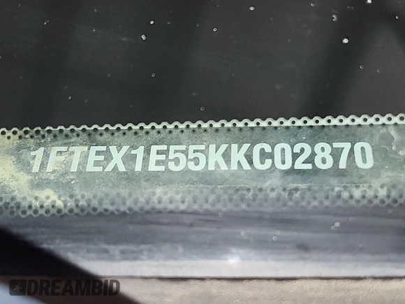 2019 Ford F-150 XL with VIN 1FTEX1E55KKC02870, listed as a IAAI auction lot 42631387 with 206,967 mi miles and . Bid and sale history available at DreamBid. Image 24.