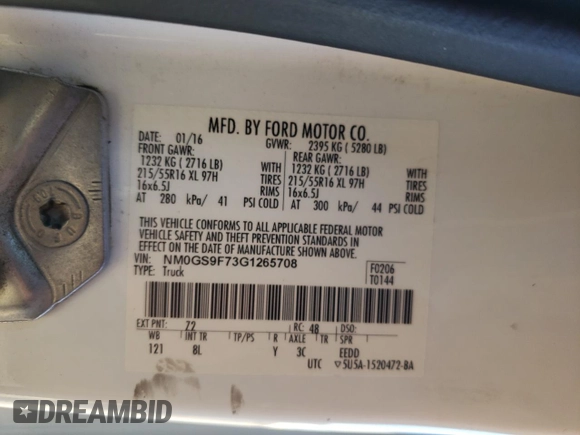 2016 Ford Transit Connect XLT с VIN NM0GS9F73G1265708, выставлен на аукционе Copart как лот 82012154 с пробегом 198 396 миль миль и Списание • Salvage title. История ставок и продаж доступна на DreamBid. Изображение 16.