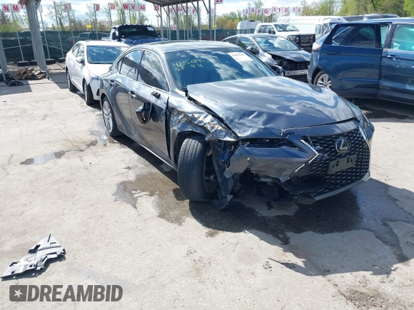 2021 Lexus IS 300 with VIN JTHC81F21M5046917, listed as a IAAI auction lot 42052845 with 40,846 mi miles and . Bid and sale history available at DreamBid. Image 1.