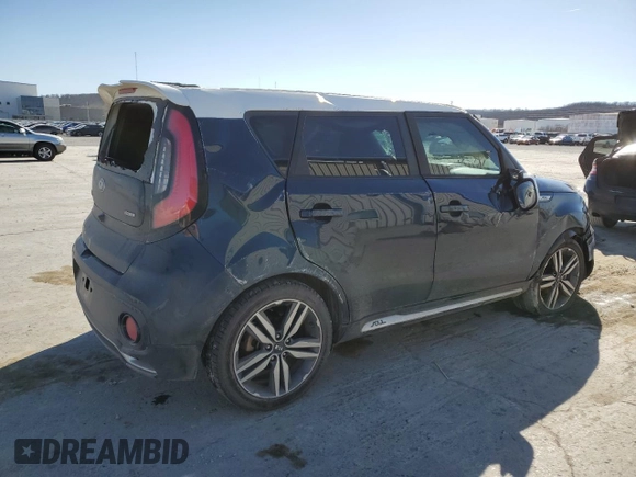 2018 Kia Soul + with VIN KNDJP3A53J7619812, listed as a Copart auction lot 48575055 with 90,499 mi miles and Salvage Title. Bid and sale history available at carsss.com. Image 3.