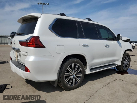 2018 Lexus LX with VIN JTJHY7AXXJ4252748, listed as a Copart auction lot 50691355 with 118,967 mi miles and Salvage Title. Bid and sale history available at carsss.com. Image 3.