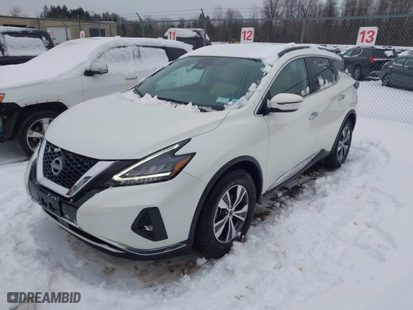 2023 Nissan Murano SV with VIN 5N1AZ2BSXPC130666, listed as a IAAI auction lot 41432365 with 42,772 mi miles. Bid and sale history available at carsss.com. Image 2.