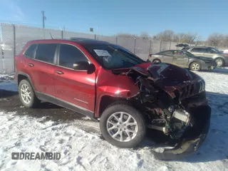 2015 Jeep Cherokee Sport z VIN 1C4PJMAB6FW564163, wystawiony jako IAAI lot #31912054 z przebiegiem 93 605 mil mil oraz . Historia ofert i sprzedaży dostępna na DreamBid. Obrazek 1.