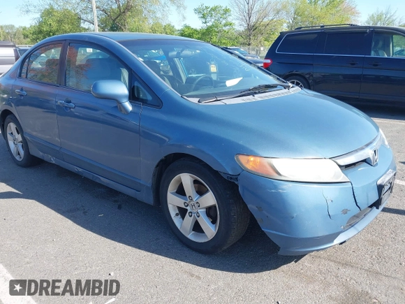 2008 Honda Civic LX with VIN 2HGFA16558H517528, listed as a IAAI auction lot 42153461 with 288,296 mi miles and . Bid and sale history available at DreamBid. Image 1.