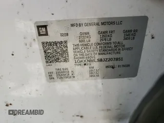 2018 GMC Acadia SLT with VIN 1GKKNMLS8JZ207851, listed as a Copart auction lot 59108775 with 162,449 mi miles and Salvage title. Bid and sale history available at DreamBid. Image 13.