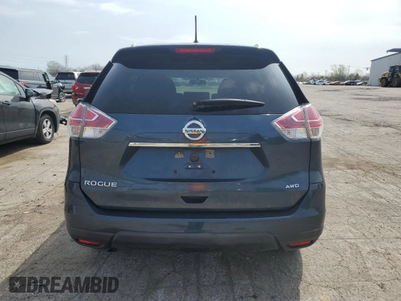 2016 Nissan Rogue SV with VIN KNMAT2MVXGP602788, listed as a Copart auction lot 54930855 with 134,364 mi miles and Clean Title. Bid and sale history available at carsss.com. Image 6.