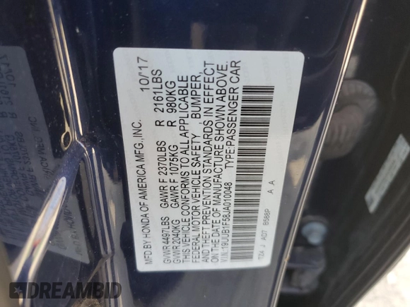 2018 Acura TLX w/Technology Pkg with VIN 19UUB1F58JA010048, listed as a Copart auction lot 46677505 with 70,642 mi miles and Salvage Title. Bid and sale history available at carsss.com. Image 14.