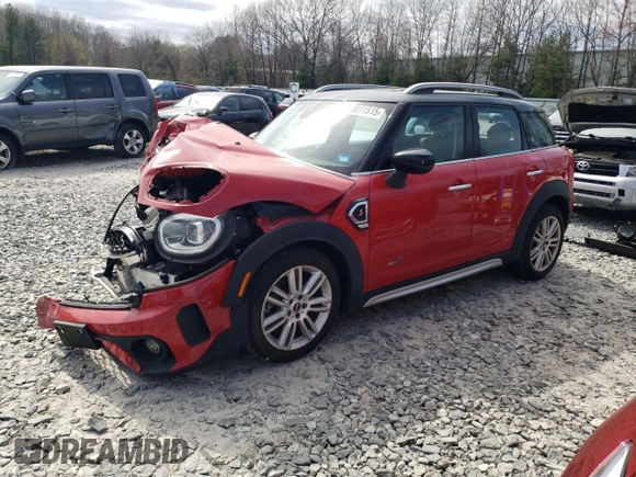 2021 MINI Countryman Cooper S with VIN WMZ83BR04M3M98250, listed as a Copart auction lot 53811515 with 45,054 mi miles and Salvage title. Bid and sale history available at DreamBid. Image 1.