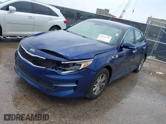 2016 Kia Optima LX with VIN 5XXGT4L34GG083587, listed as a IAAI auction lot 42273240 with 87,286 mi miles and . Bid and sale history available at DreamBid. Image 2.