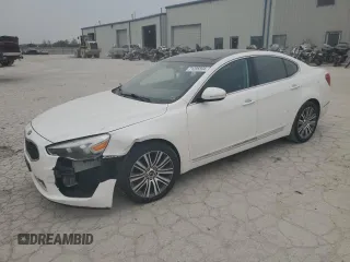 2014 Kia Cadenza Premium with VIN KNALN4D78E5163189, listed as a Copart auction lot 71295594 with 201,785 mi miles and Salvage Title. Bid and sale history available at carsss.com. Image 1.