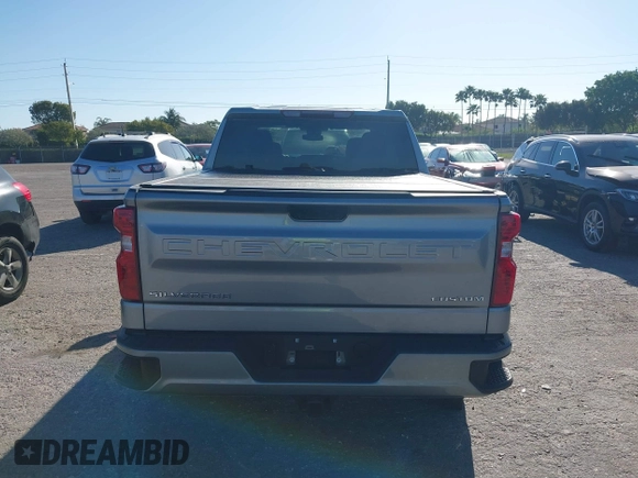 2024 Chevrolet Silverado 1500 Custom with VIN 1GCPABEK3RZ174705, listed as a IAAI auction lot 41830901 with 21,406 mi miles and . Bid and sale history available at DreamBid. Image 16.