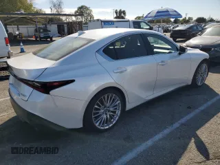 2022 Lexus IS with VIN JTHDA1D25N5120403, listed as a Copart auction lot 46467625 with 43,299 mi miles and Salvage Title. Bid and sale history available at carsss.com. Image 3.