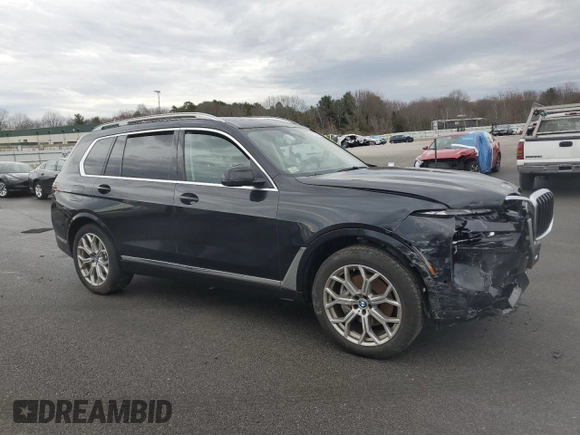 2025 BMW X7 xDrive40i with VIN 5UX23EM02S9W72422, listed as a Copart auction lot 51431985 with 0 mi miles and Clean Title. Bid and sale history available at carsss.com. Image 4.