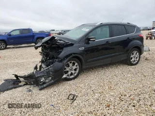 2016 Ford Escape Titanium with VIN 1FMCU9J98GUA46838, listed as a Copart auction lot 50056325 with 113,215 mi miles and Salvage title. Bid and sale history available at DreamBid. Image 1.